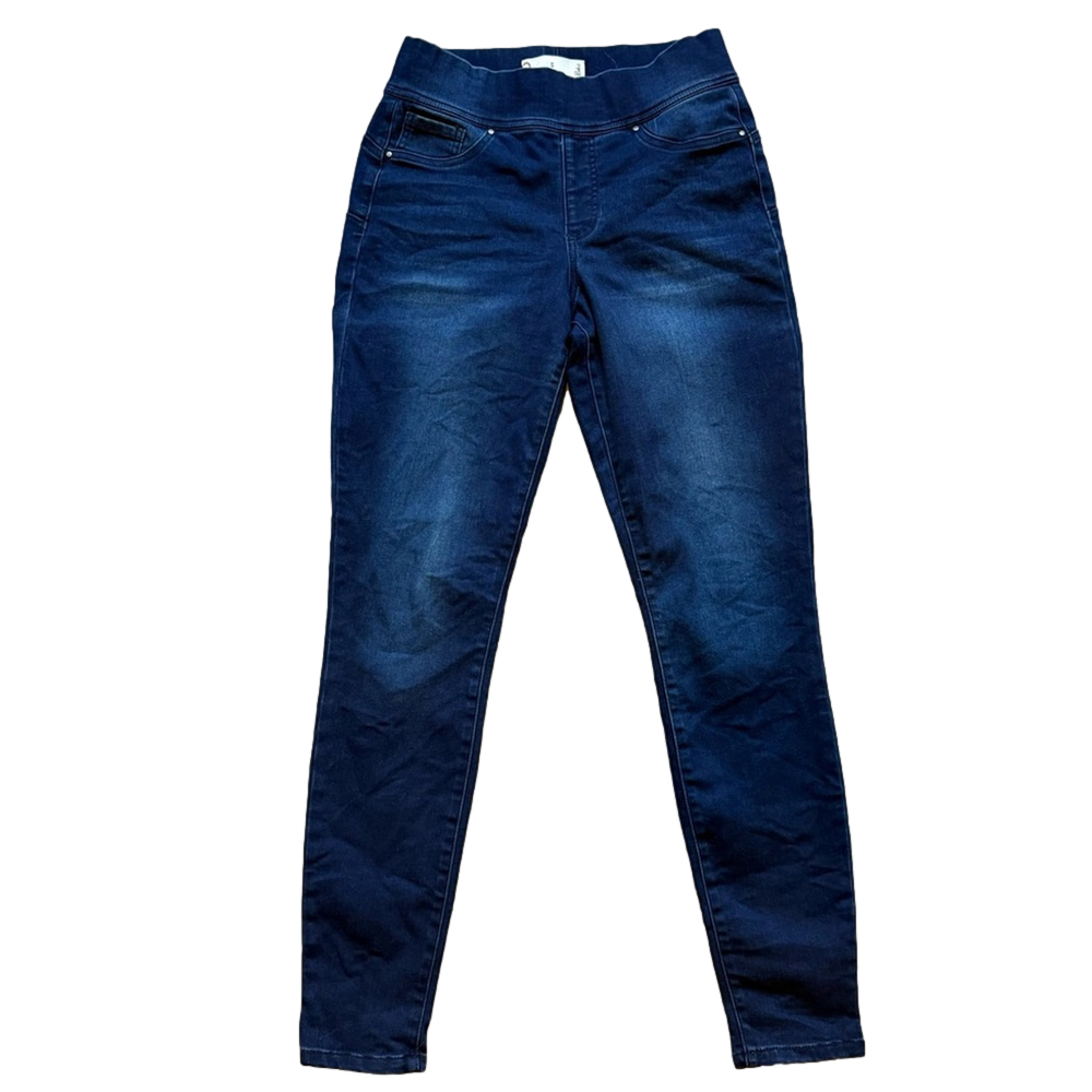 Ricki's Blue Skinny Jeans With Elastic Waistband And Stretch Denim